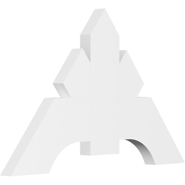Ekena Millwork Vanguard Architectural Grade PVC Gable Bracket, 36"W x 22 1/2"H x 2"D x 6"F, 15/12 Pitch GBP036X23X0206VAN00 - main
